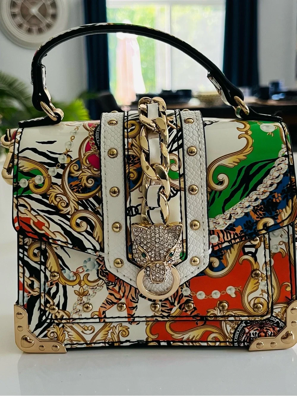 Printed Multicolor Top-Handle Women's Satchel